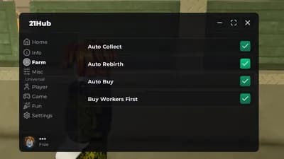 [Updated 22/10/25] Auto Collect/Rebirth/Buy/Raid/Boss |21hub thumbnail