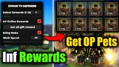 [⚔️INF]Evolve to Supreme Script-Infinite Rewards,Get OP Pets thumbnail