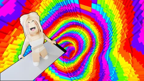 🌈 Fall 99999 Rainbow Spiral! Parkour Obby