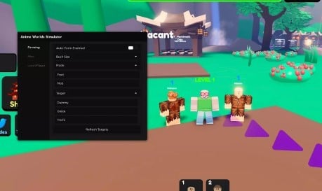 Preview of Anime Worlds Simulator GUI