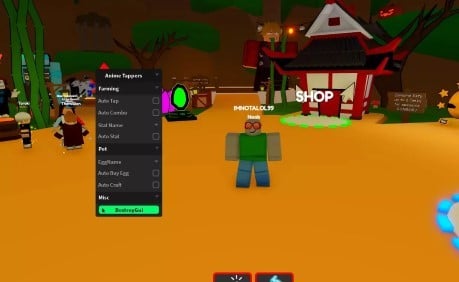 Preview of Anime Tappers GUI 