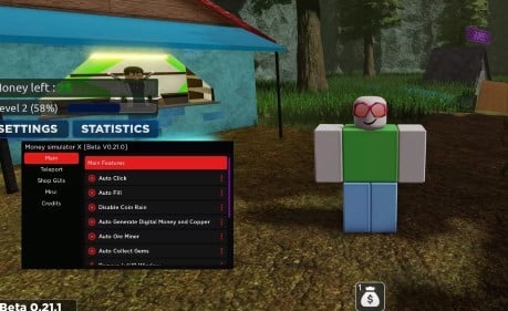 Preview of Money Simulator X GUI 