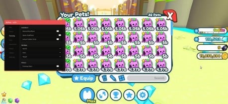 Preview of OP Pet Simulator X GUI - EzPets v2
