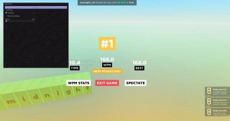 Preview of Type Race OP Auto Type GUI