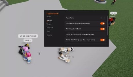 Preview of Ragdoll Engine GUI Cryptonic Hub