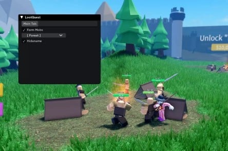 Preview of LootQuest Autofarm GUI