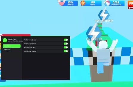 Preview of Speed Run Simulator Autofarm GUI