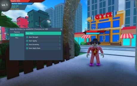 Preview of Boku No Roblox GUI