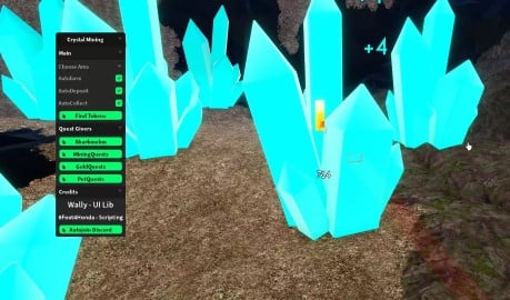 Preview of Crystal Valley Mining Simulator GUI