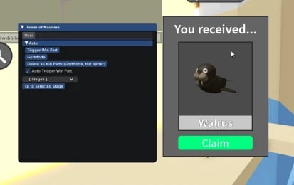 Preview of Tower of Madness GUI | GodMode, Autowin & MORE