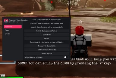 Preview of Attack on Titan Evolution GUI | | God Mode | Infinite Gas | Kill Aura & MORE!