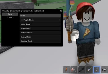 Preview of LUCKY BLOCKS Battlegrounds GUI | Get all blocks