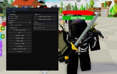 Preview of Boss FIghting Simulator GUI | Auto Power, Auto Sell & MORE!