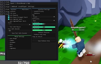 Preview of 6Foot's Hub | Very overpowered script hub