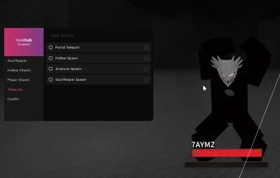 Preview of Toxic Bleach GUI | Attack keybinds, Shift Walkspeed