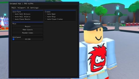 Preview of Bitcoin Miner GUI | Auto Farm, Auto Quest & MORE!