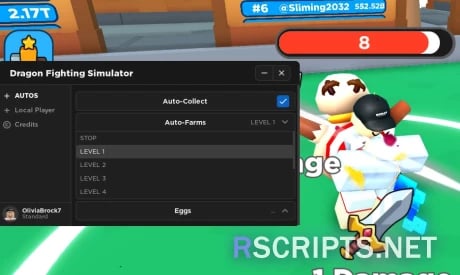 Preview of Dragon Fighting Simulator Script | Auto Farm, Auto Collect & MORE!