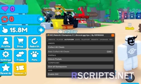Preview of Rebirth Champions X | NEW GUI! World Boosts & MORE