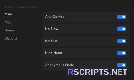 Preview of Heavens Arena GUI | Anti-Combo, No Stun, No Slow & MORE!
