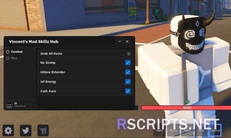 Preview of RoStreets GUI | Infinite Energy, Hitbox Extender & MORE!