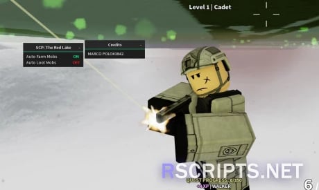 Preview of SCP: The Red Lake GUI | Auto Farm Mobs, Auto Loot