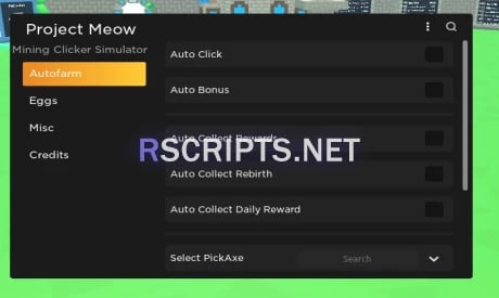 Preview of Mining Clicker Simulator | GUI