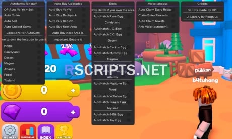 Preview of New YoYo Simulator Gui | Auto Yo-Yo, Auto Sell & More!
