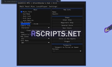 Preview of Shadovis Rpg Cheat Menu