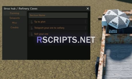 Preview of Useful Refinery Caves Script | Sell Ore, Teleports & More!