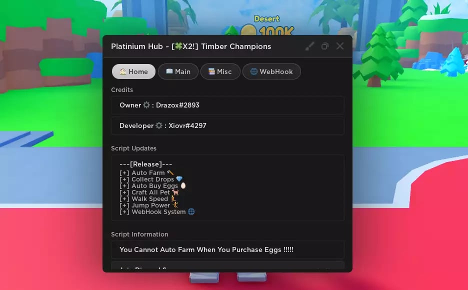 Preview of Timber Champions Best Keyless script