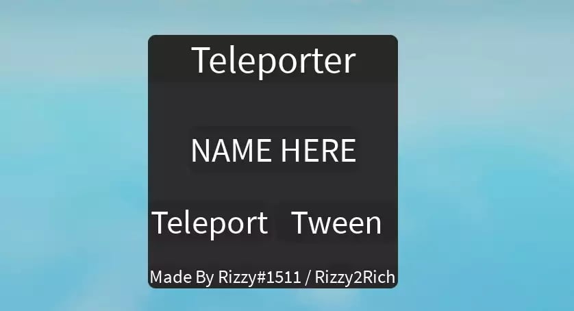 Preview of [NEW] Teleport / Tween GUI