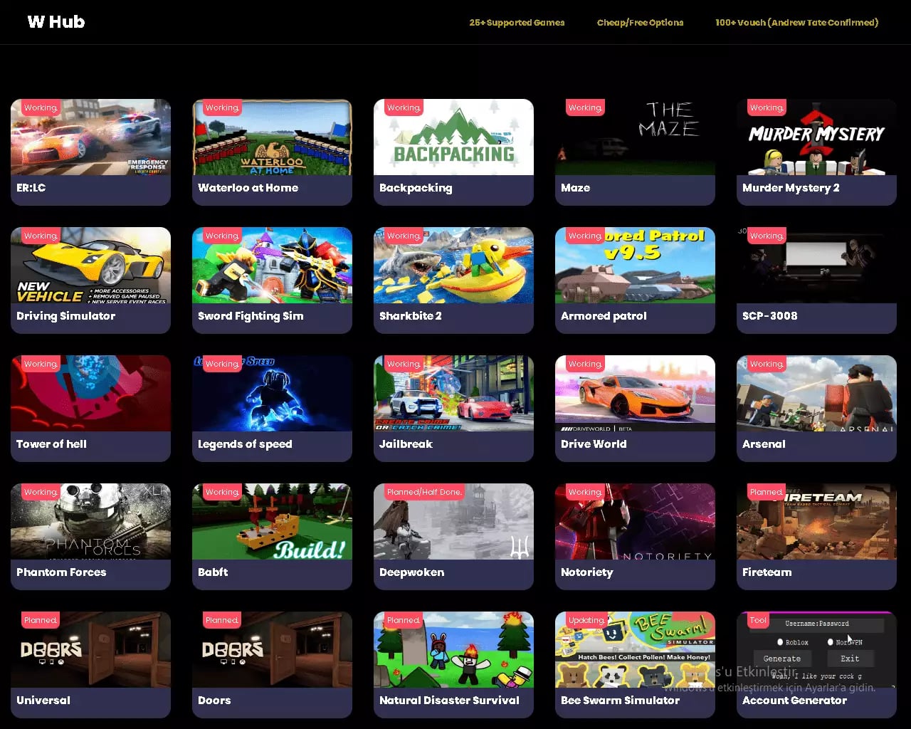 Preview of Whub - 25+ Games - Custom UI - New