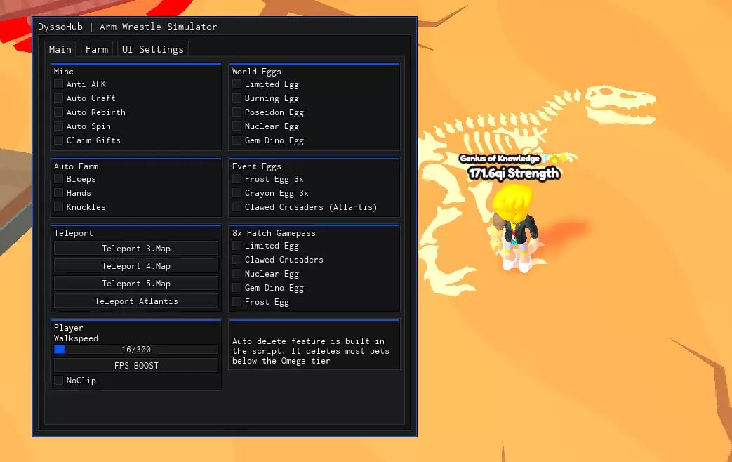 Preview of ARM WRESTLE SIMULATOR KEYLESS MULTI FARM OP SCRIPT