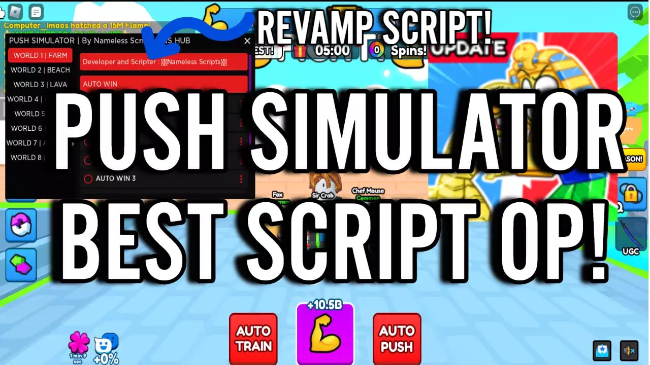 Preview of PUSH SIMULATOR REVAMP SCRIPT!