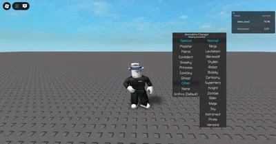 Preview of Universe Animation Changer (free animation pack)
