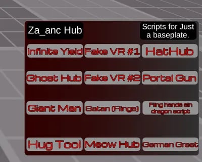 Preview of Za_anc (me) hub. | Scripts for "Just A Baseplate."