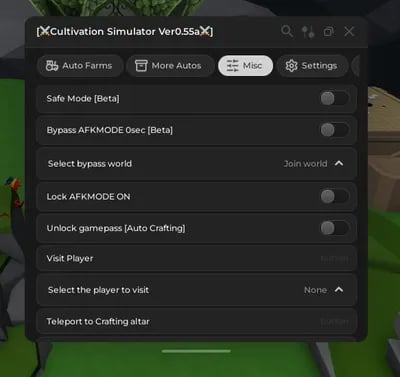 Preview of Cultivation simulator