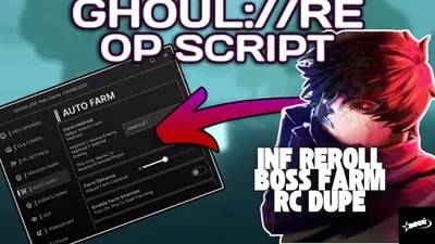 Preview of (FREE) INF REROLL KAGUNE/QUINQUE RC DUPE BOSS FARM GHOUL RE