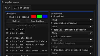 Preview of Linoria Ui Library