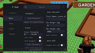 Preview of OP Grow a Garden Script