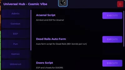 Preview of Script Hub --Cosmic Universal Hub