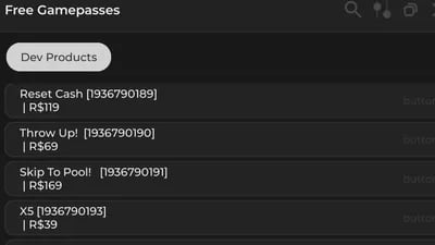 Preview of Free product gamepass