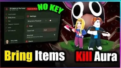 Preview of 99 Nights in the Forest Script - Bring Items, Kill Aura