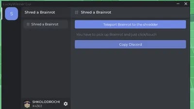 Preview of Shred a Brainrot | LuckyWinner GUI