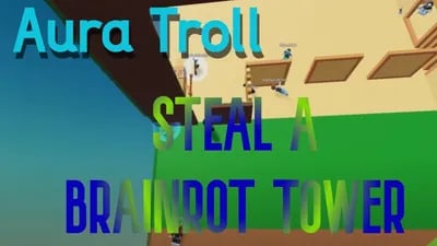 Preview of steal a brainrot tower | Aura Troll players