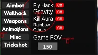 Preview of *OP* Roblox Arsenal Script Mobile GUI