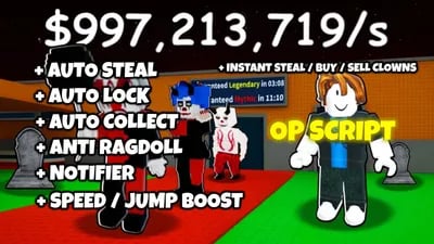 Preview of steal a clown OP AUTO STEAL AUTO LOCK AUTO COLLECT