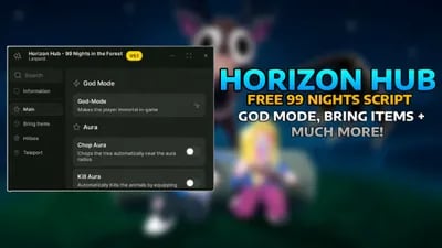 Preview of Horizon Hub - God Mode, Bring Item, Auto Campfire, Chop Tree