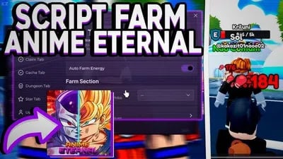 Preview of HUB Anime Eternal Script - Auto Farm, Auto Raid Auto Dungeon