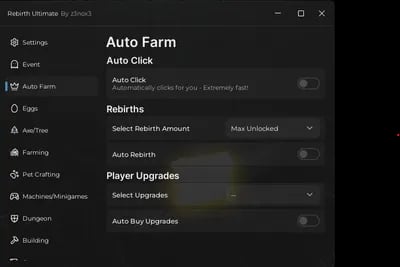 Preview of AutoPumpkinHunt, AutoRebirth, AutoCkicker and so much more